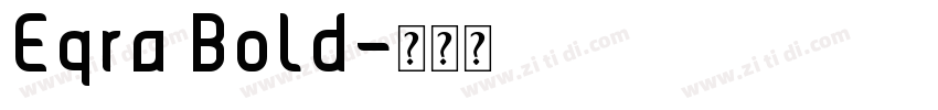 Eqra Bold字体转换